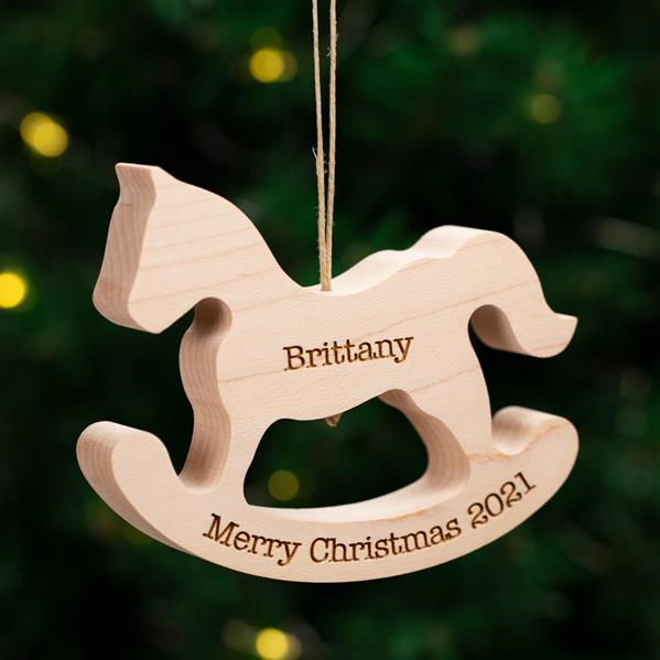 Rocking Horse Ornament - NATURAL